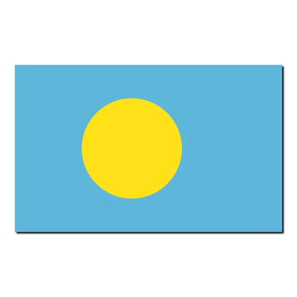 Le drapeau national des Palaos — Photo
