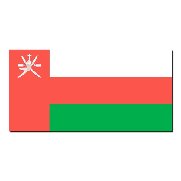 Bandeira nacional de Omã — Fotografia de Stock