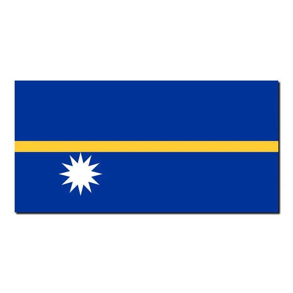 The national flag of Nauru — Stock Photo, Image