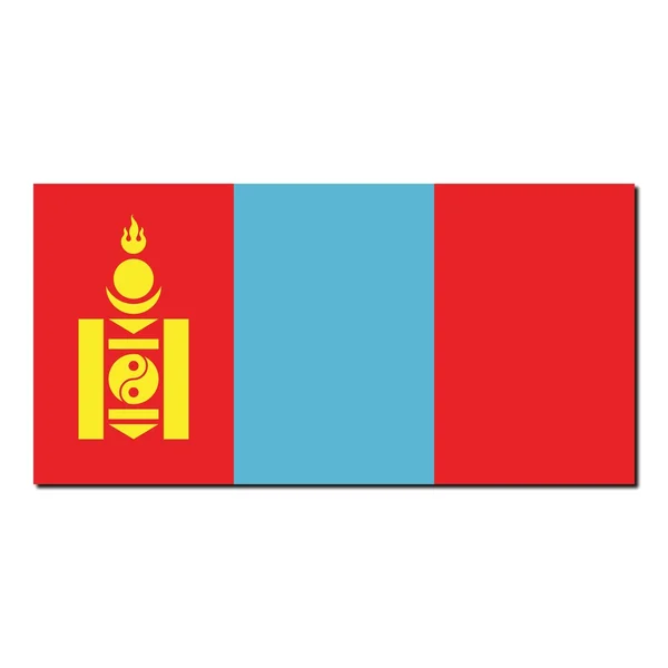 Bandeira nacional de Mongolia — Fotografia de Stock