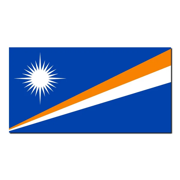 Національний прапор Маршаллових островів — стокове фото