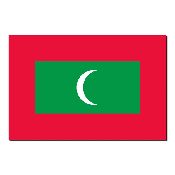 Den nationella flaggan Maldiverna — Stockfoto