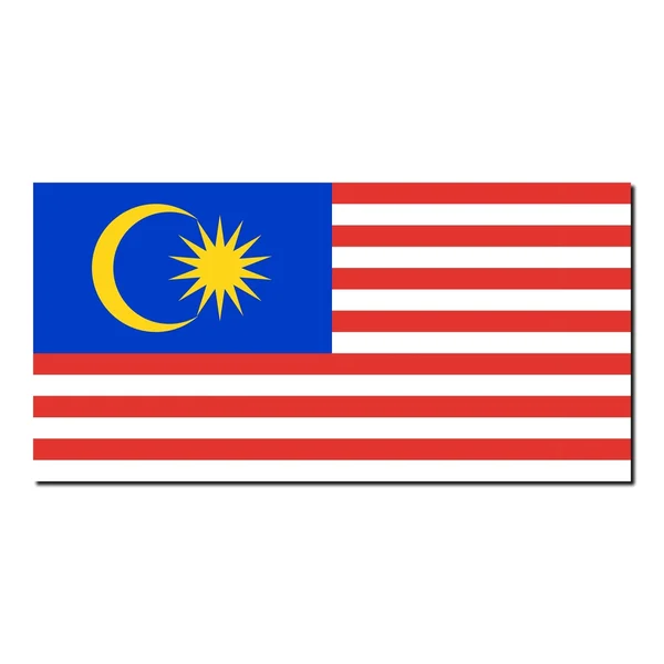 La bandera nacional de Malasia — Foto de Stock