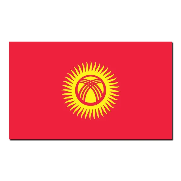 De nationale vlag van Kirgizië — Stockfoto