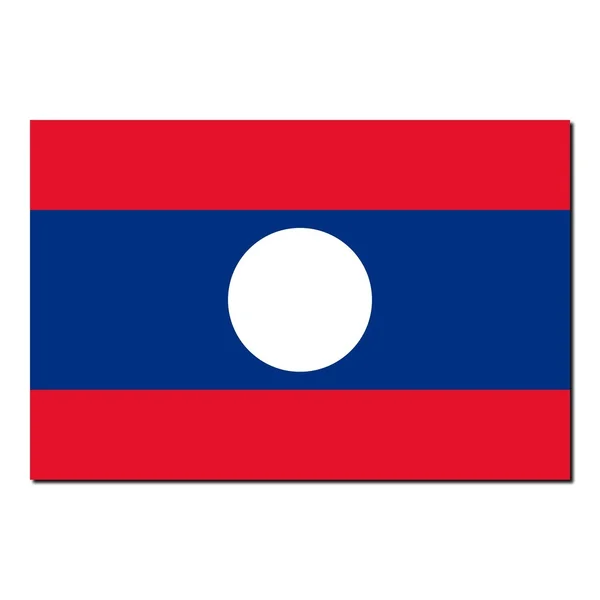 Národní vlajka Laosu — Stock fotografie