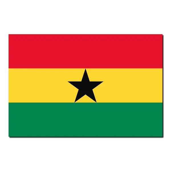 The national flag of Ghana — Stock Photo, Image