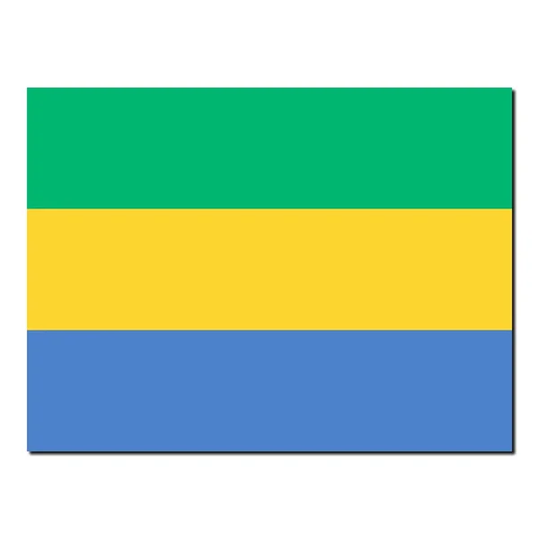 Національний Прапор Габону — стокове фото