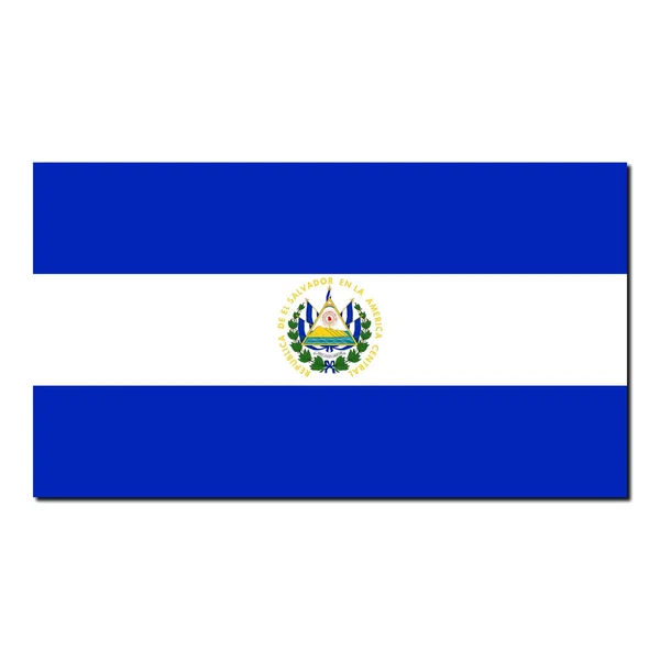 Національний прапор Сальвадору — стокове фото