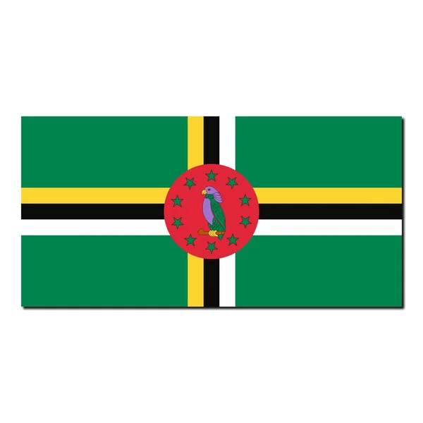 The national flag of Dominica — Stock Photo, Image