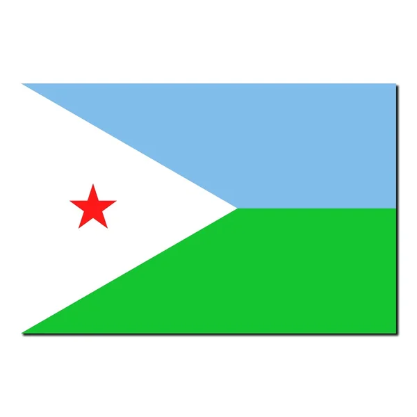 La bandera nacional de Djibouti — Foto de Stock