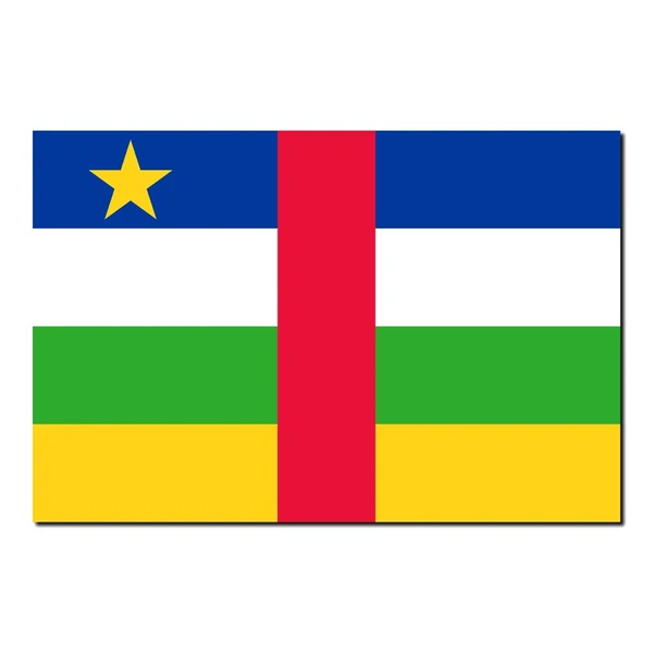 Die Nationalflagge der zentralafrikanischen Republik — Stockfoto