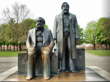 Marx-Engels Forum statue clipart