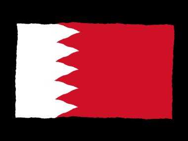 Bahreyn bayrağı handdrawn
