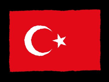 Türkiye'nin handdrawn bayrak