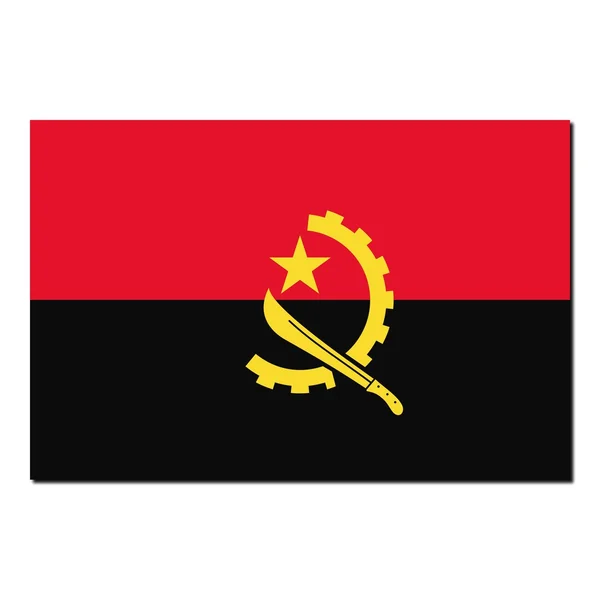 The national flag of Angola — Stock Photo, Image