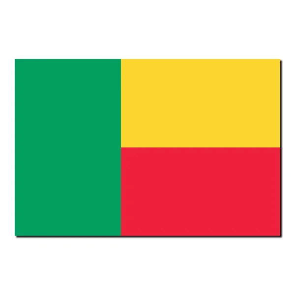 Національний прапор Беніну — стокове фото