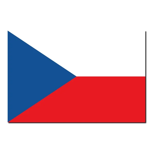Flaga narodowa Republiki Czeskiej — Zdjęcie stockowe