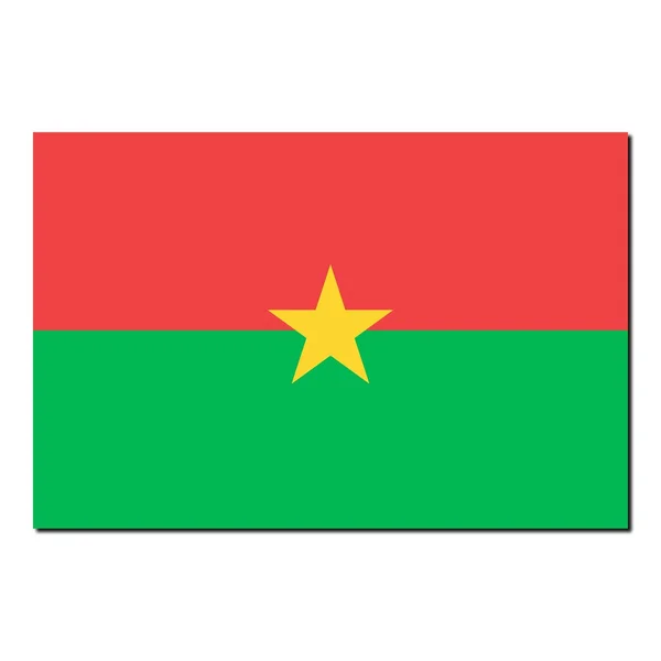 Bandeira nacional de Burkina _ Faso — Fotografia de Stock