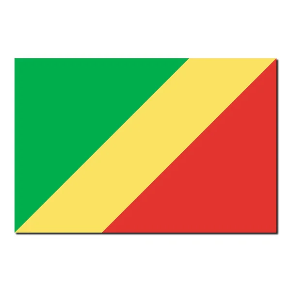 Národní vlajka Konga — Stock fotografie