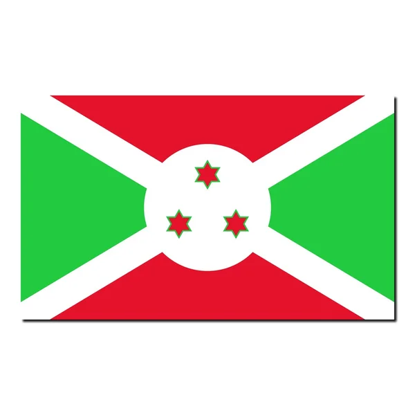 La bandera nacional de Burundi — Foto de Stock
