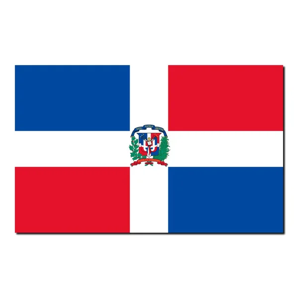 A nemzeti zászló, Dominikai Köztársaság — Stock Fotó