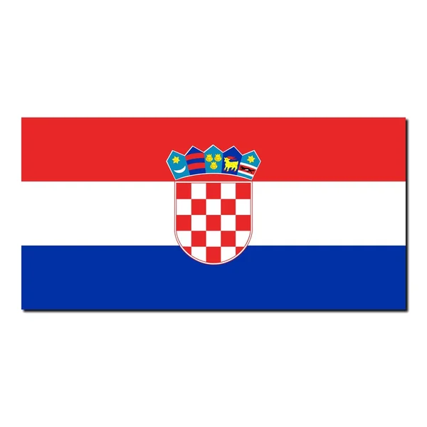 La bandera nacional de Croacia — Foto de Stock
