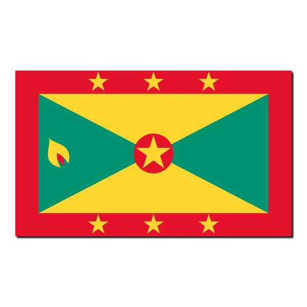 Le drapeau national de la Grenade — Photo