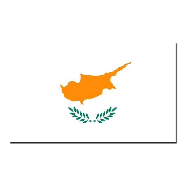 The national flag of Cyprus — Stock Photo, Image