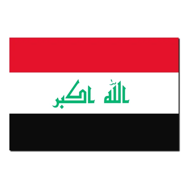 Den nationella flaggan av Irak — Stockfoto