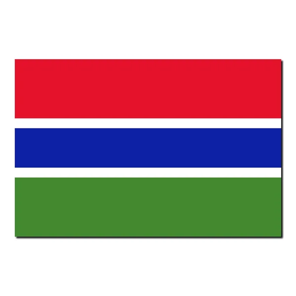 Die Nationalflagge von Gambia — Stockfoto