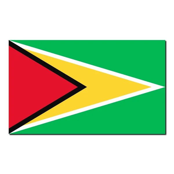 The national flag of Guyana — Stock Photo, Image