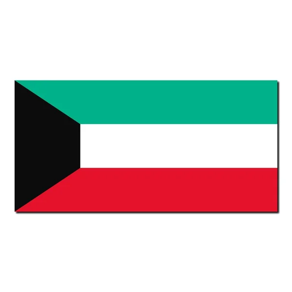 Die Nationalflagge Kuwaits — Stockfoto