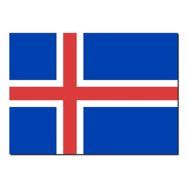 Bandeira nacional da Islândia — Fotografia de Stock