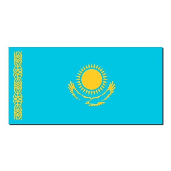 Den nationella flaggan i Kazakstan — Stockfoto