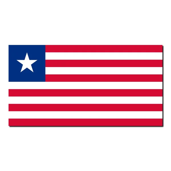 Die Nationalflagge Liberias — Stockfoto