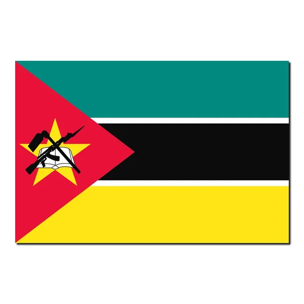 The national flag of Mozambique — Stock Photo, Image