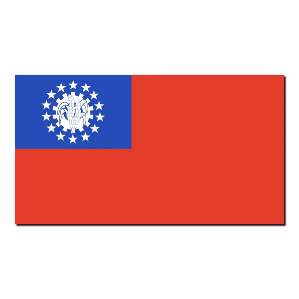 La bandera nacional de Myanmar — Foto de Stock