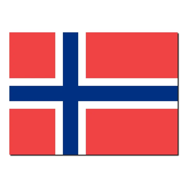 Norges nationella flagga — Stockfoto