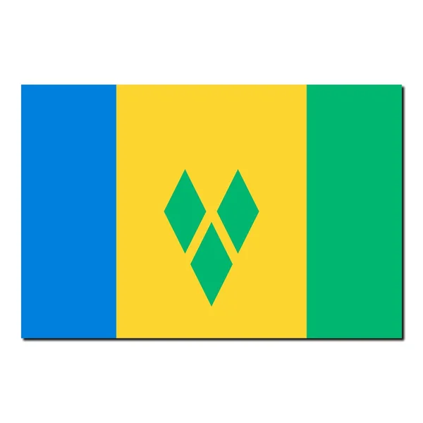 The national flag of Saint Vincent and Grenadines — Stock Photo, Image