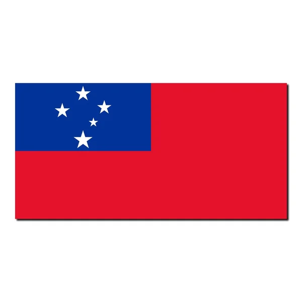 Samoas nasjonale flagg – stockfoto