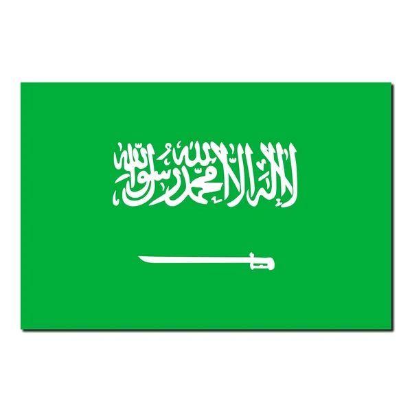 La bandera nacional de Arabia Saudita — Foto de Stock