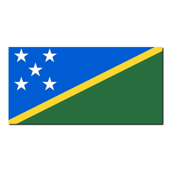 The national flag of Solomon Islands — Stock Photo, Image