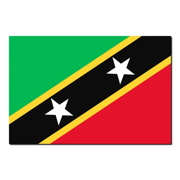 Le drapeau national de Saint-Kitts-et-Nevis — Photo