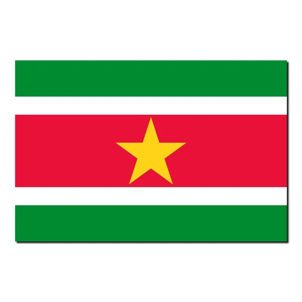 The national flag of Suriname — Stock Photo, Image