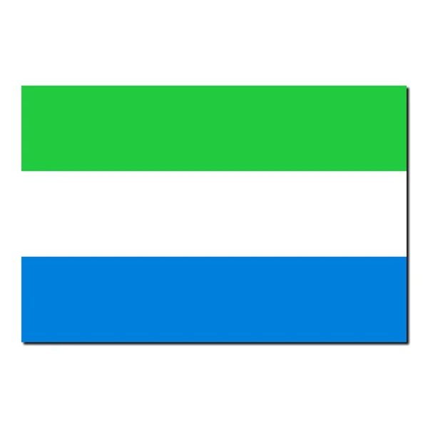 The national flag of Sierra Leone — Stock Photo, Image