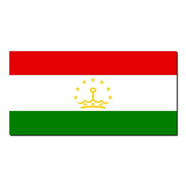 The national flag of Tajikistan — Stock Photo, Image