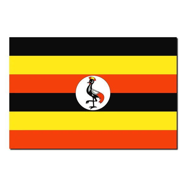 La bandiera nazionale di Uganda — Foto Stock