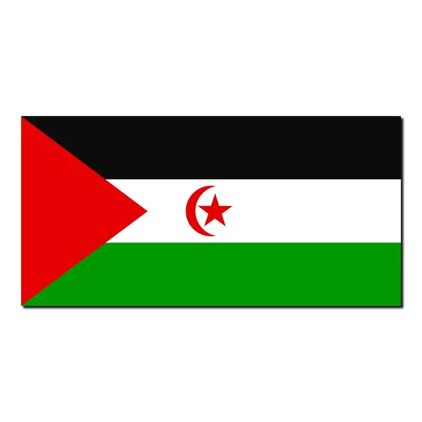 La bandiera nazionale del Sahara Occidentale — Foto Stock
