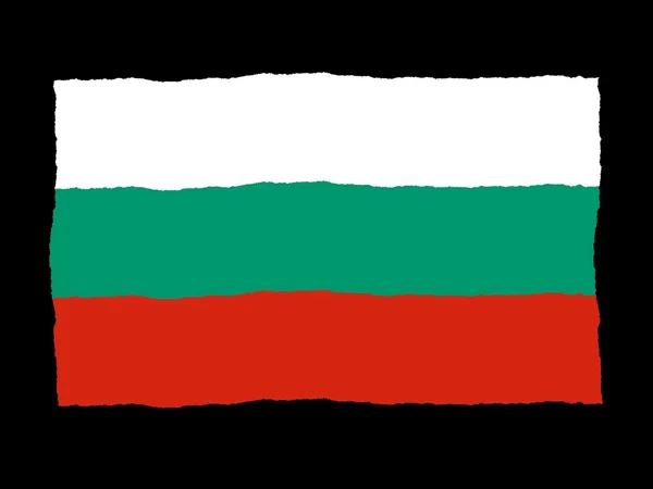 Handdrawn прапор Болгарії — стокове фото