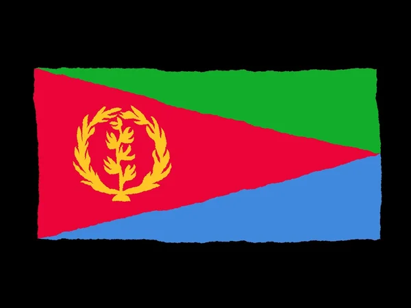 Eritrejská vlajka handdrawn — Stock fotografie
